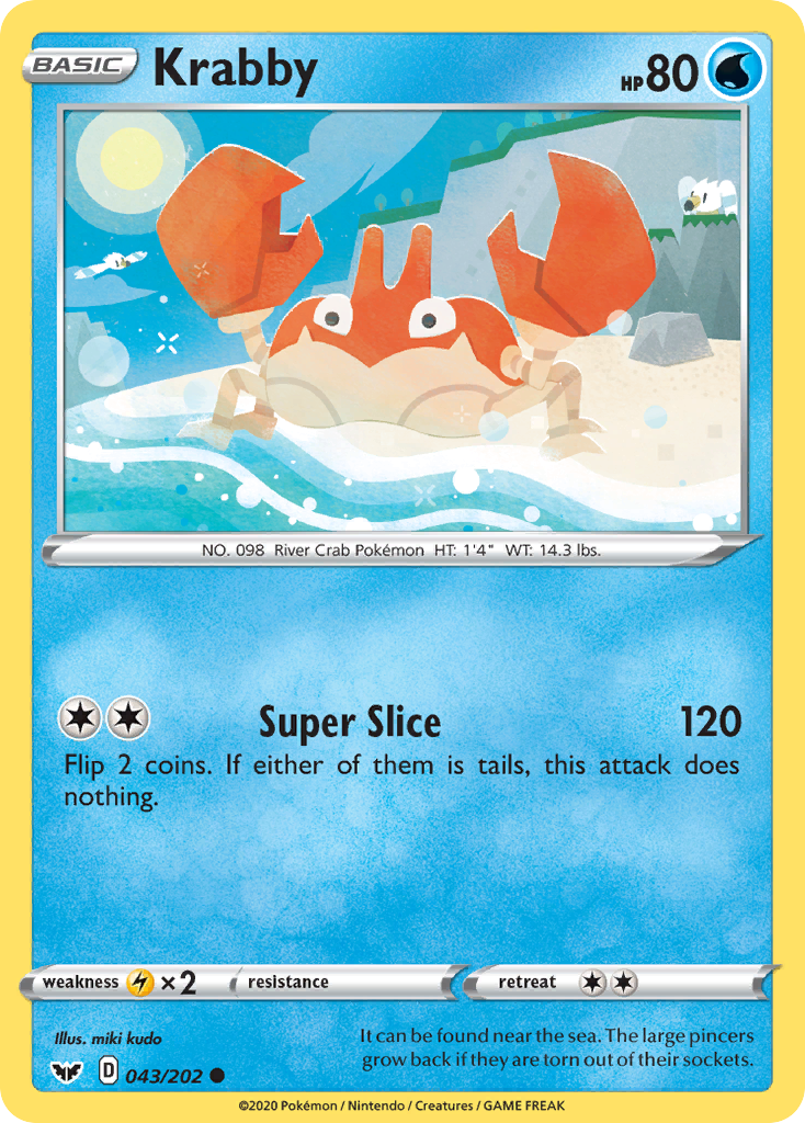 Krabby (043/202) [Sword & Shield: Base Set] | All Aboard Games