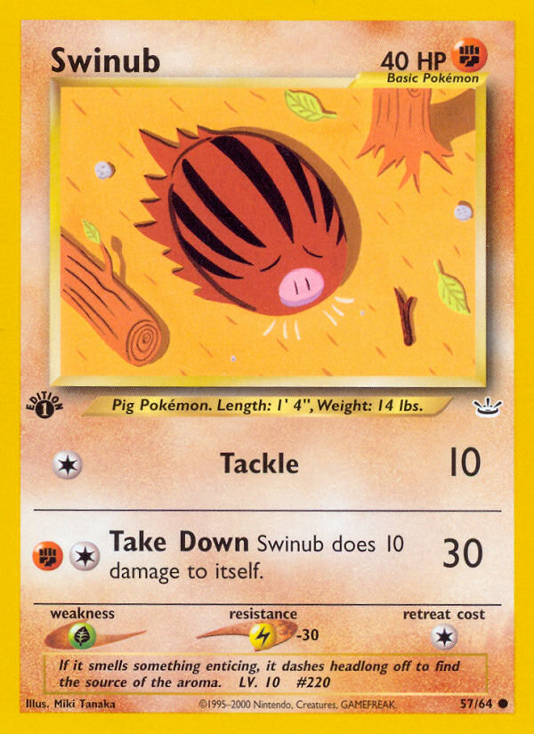 Swinub (57/64) [Neo Revelation 1st Edition] | All Aboard Games