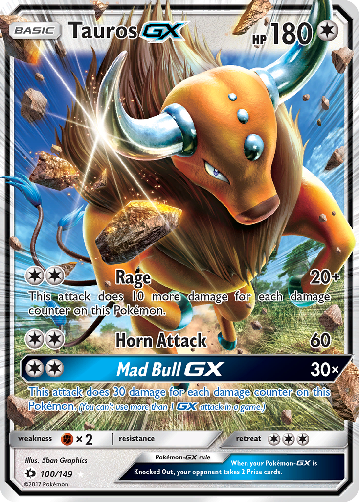 Tauros GX (100/149) [Sun & Moon: Base Set] | All Aboard Games