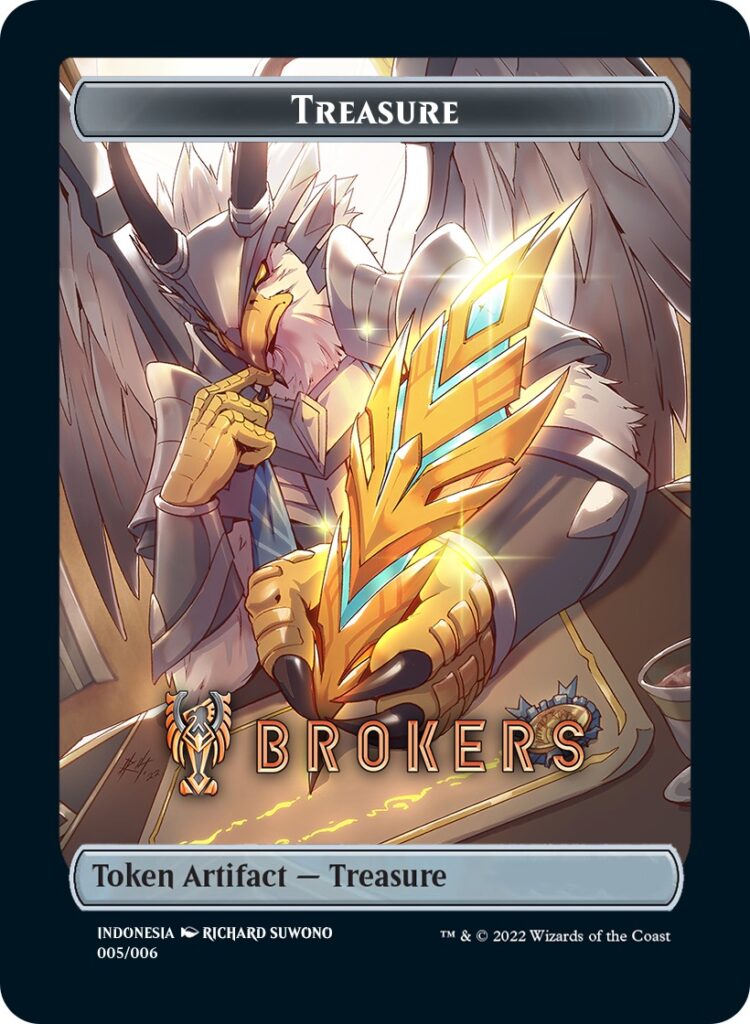 Treasure Token (Brokers) (Southeast Asia Artists) [Streets of New Capenna Tokens] | All Aboard Games