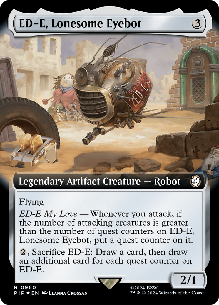 ED-E, Lonesome Eyebot (Extended Art) (Surge Foil) [Fallout] | All Aboard Games