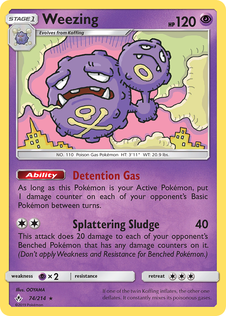 Weezing (74/214) [Sun & Moon: Unbroken Bonds] | All Aboard Games