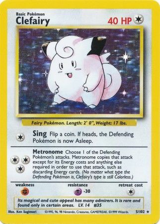 Clefairy (5/102) [Base Set Unlimited] | All Aboard Games
