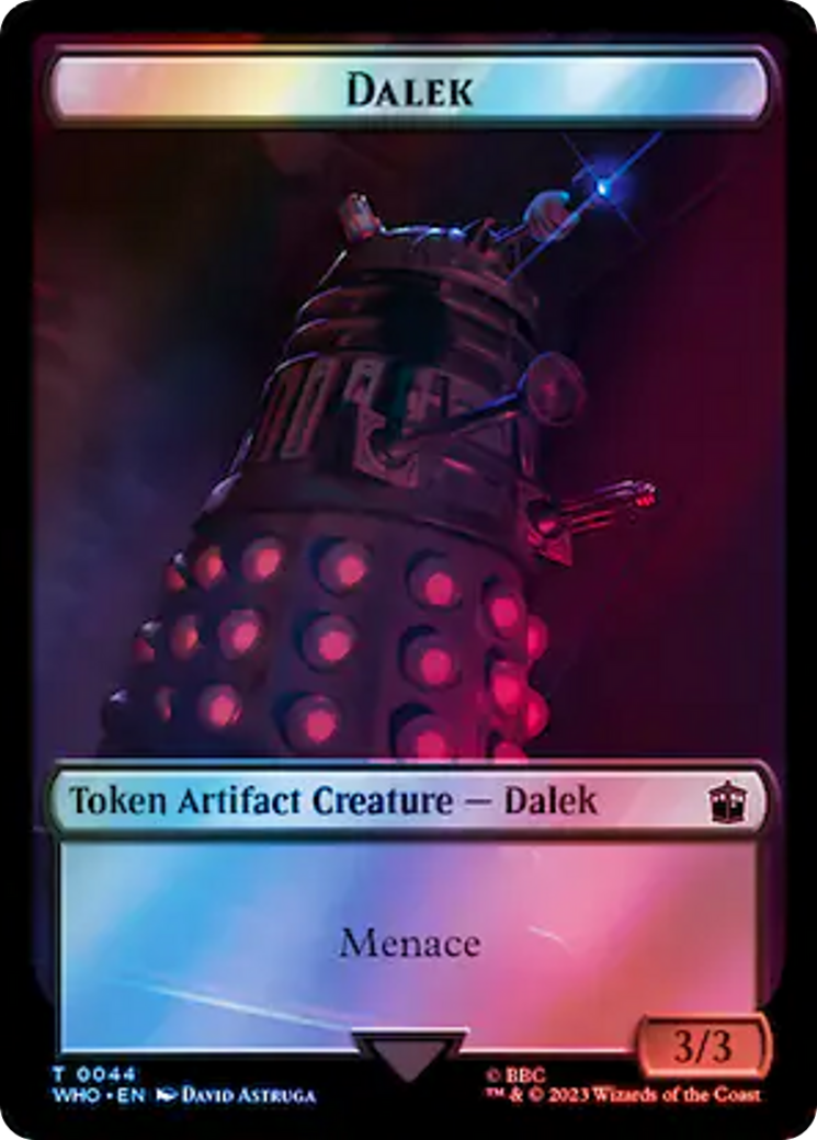 Dalek // Alien Warrior Double-Sided Token (Surge Foil) [Doctor Who Tokens] | All Aboard Games