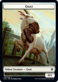 Goat // Food (17) Double-sided Token [Throne of Eldraine Tokens] | All Aboard Games
