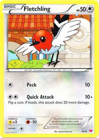 Fletchling (4/30) [XY: Trainer Kit 2 - Latias] | All Aboard Games