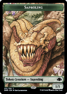 Elephant // Saproling Double-Sided Token [Dominaria Remastered Tokens] | All Aboard Games