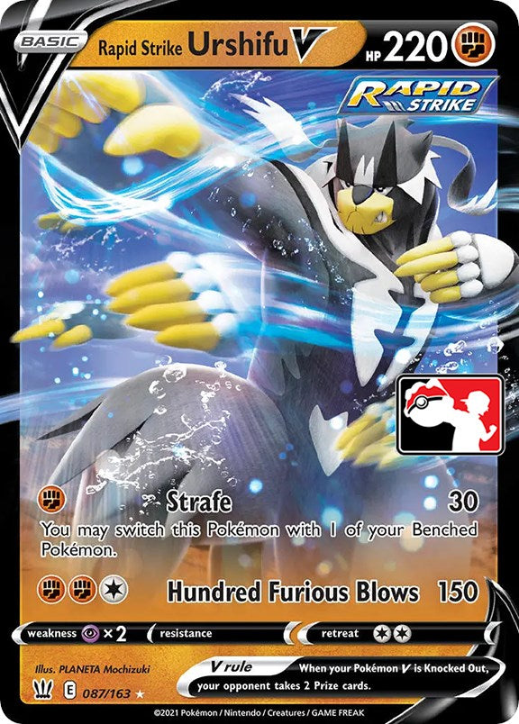 Rapid Strike Urshifu V (087/163) [Prize Pack Series One] | All Aboard Games