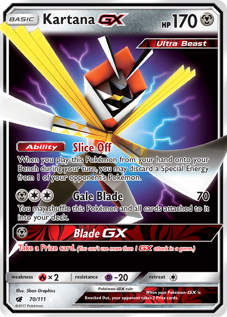 Kartana GX (70/111) [Sun & Moon: Crimson Invasion] | All Aboard Games