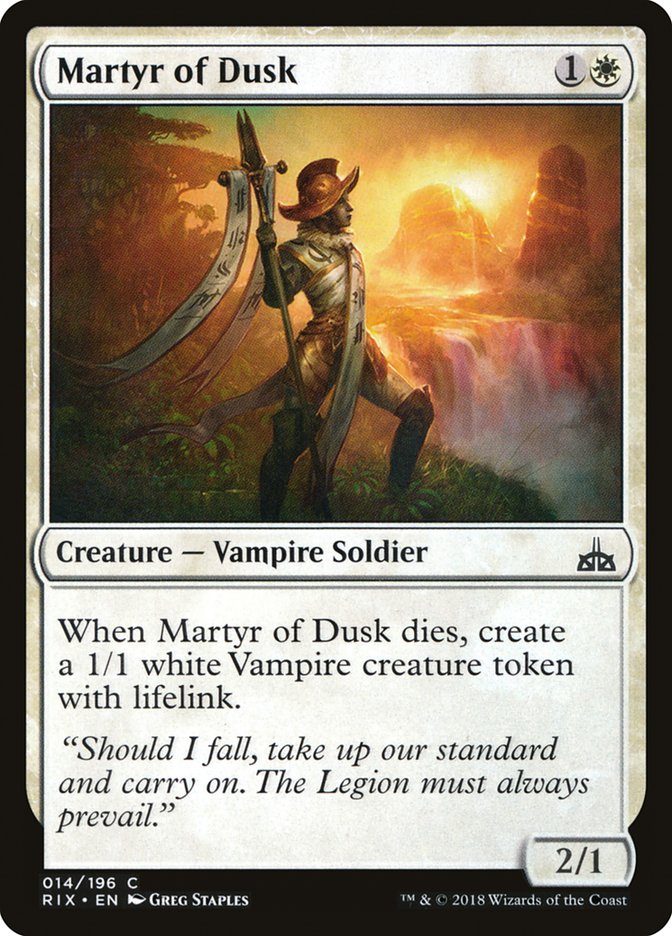 Martyr of Dusk [Rivals of Ixalan] | All Aboard Games