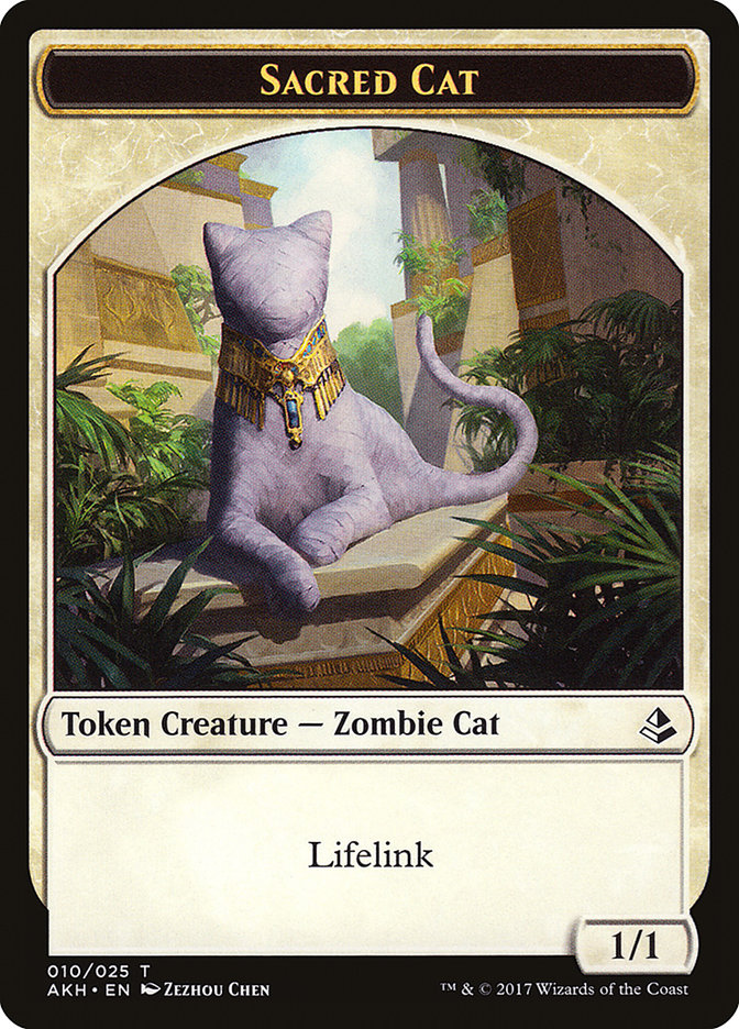 Sacred Cat [Amonkhet Tokens] | All Aboard Games