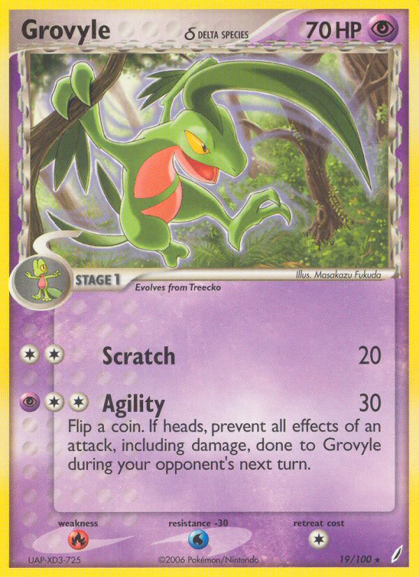 Grovyle(19/100) (Delta Species) [EX: Crystal Guardians] | All Aboard Games