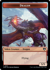 Saproling // Dragon (0021) Double-Sided Token [Commander Masters Tokens] | All Aboard Games
