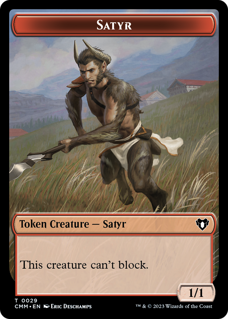 Satyr Token [Commander Masters Tokens] | All Aboard Games