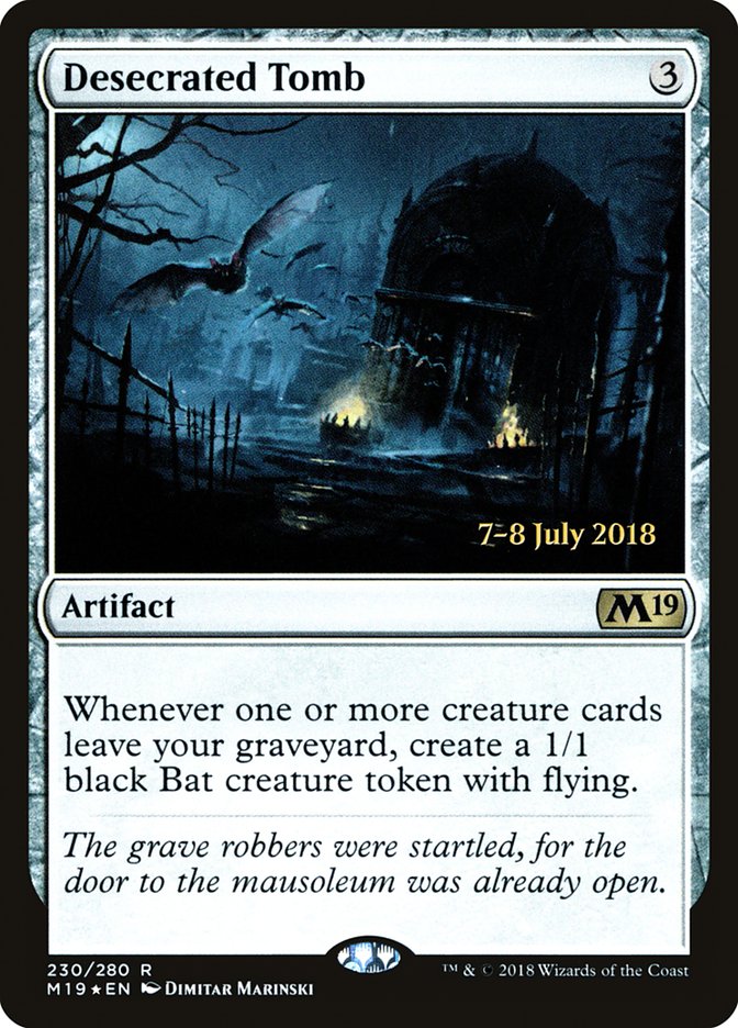 Desecrated Tomb  [Core Set 2019 Prerelease Promos] | All Aboard Games