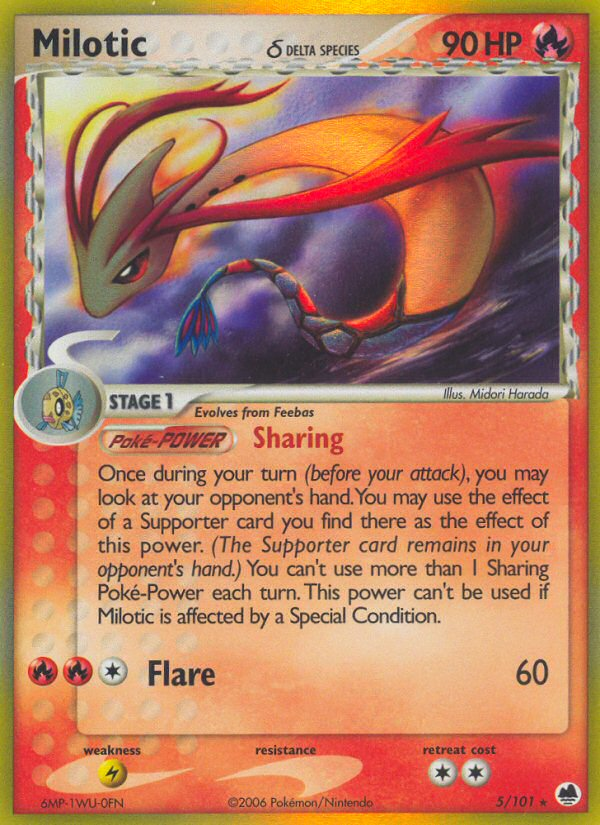 Milotic (5/101) (Delta Species) [EX: Dragon Frontiers] | All Aboard Games