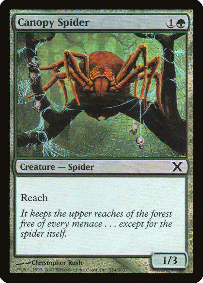 Canopy Spider (Premium Foil) [Tenth Edition] | All Aboard Games