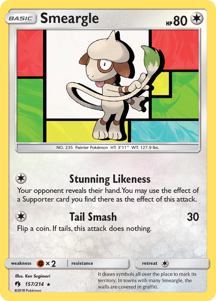 Smeargle (157/214) [Sun & Moon: Lost Thunder] | All Aboard Games