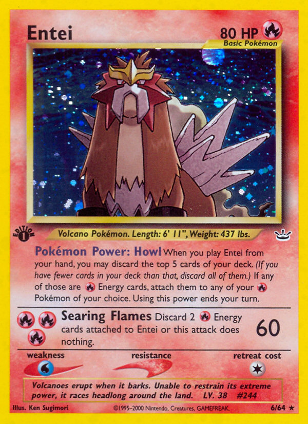 Entei (6/64) [Neo Revelation 1st Edition] | All Aboard Games
