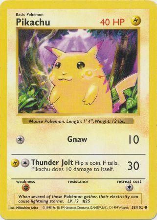 Pikachu (58/102) [Base Set Shadowless Unlimited] | All Aboard Games