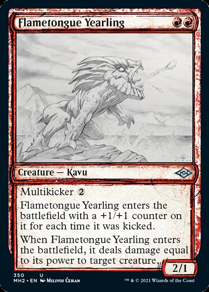 Flametongue Yearling (Sketch) [Modern Horizons 2] | All Aboard Games