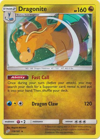 Dragonite (119/181) (Cosmos Holo) [Sun & Moon: Team Up] | All Aboard Games