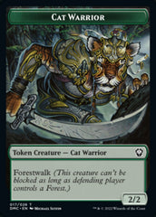 Saproling // Cat Warrior Double-sided Token [Dominaria United Tokens] | All Aboard Games