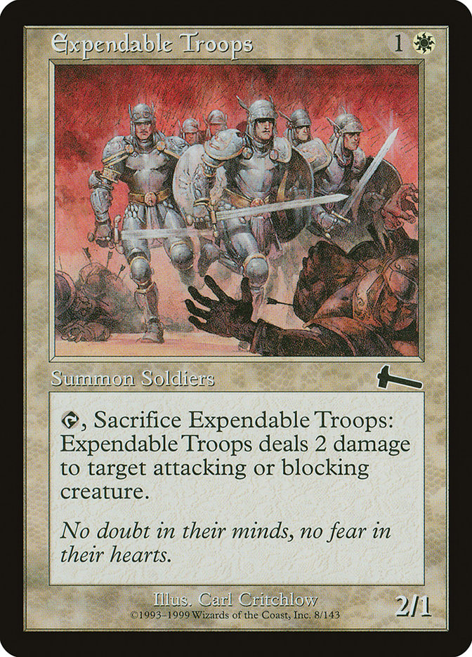 Expendable Troops [Urza's Legacy] | All Aboard Games