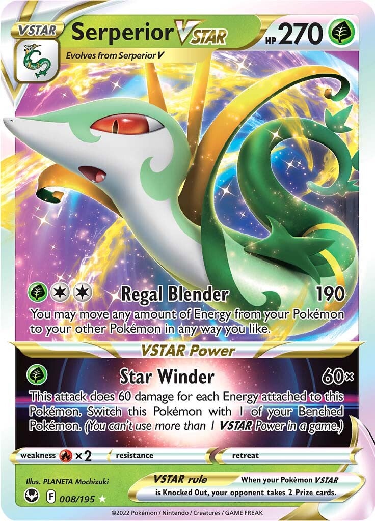 Serperior VSTAR (008/195) [Sword & Shield: Silver Tempest] | All Aboard Games