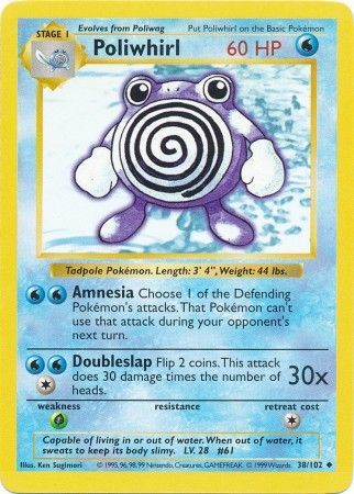 Poliwhirl (38/102) [Base Set Shadowless Unlimited] | All Aboard Games