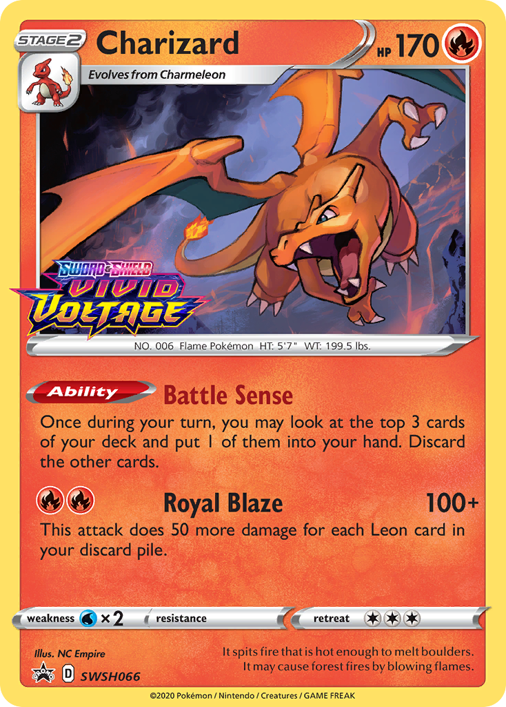 Charizard (SWSH066) (Prerelease Promo) [Sword & Shield: Black Star Promos] | All Aboard Games