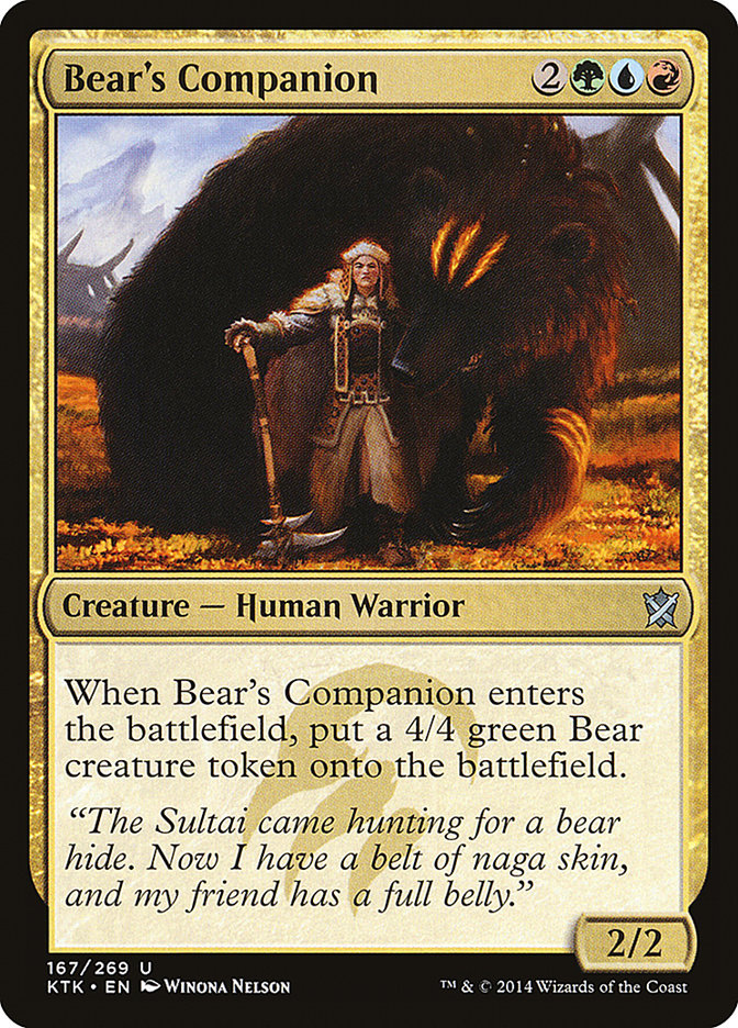 Bear's Companion [Khans of Tarkir] | All Aboard Games