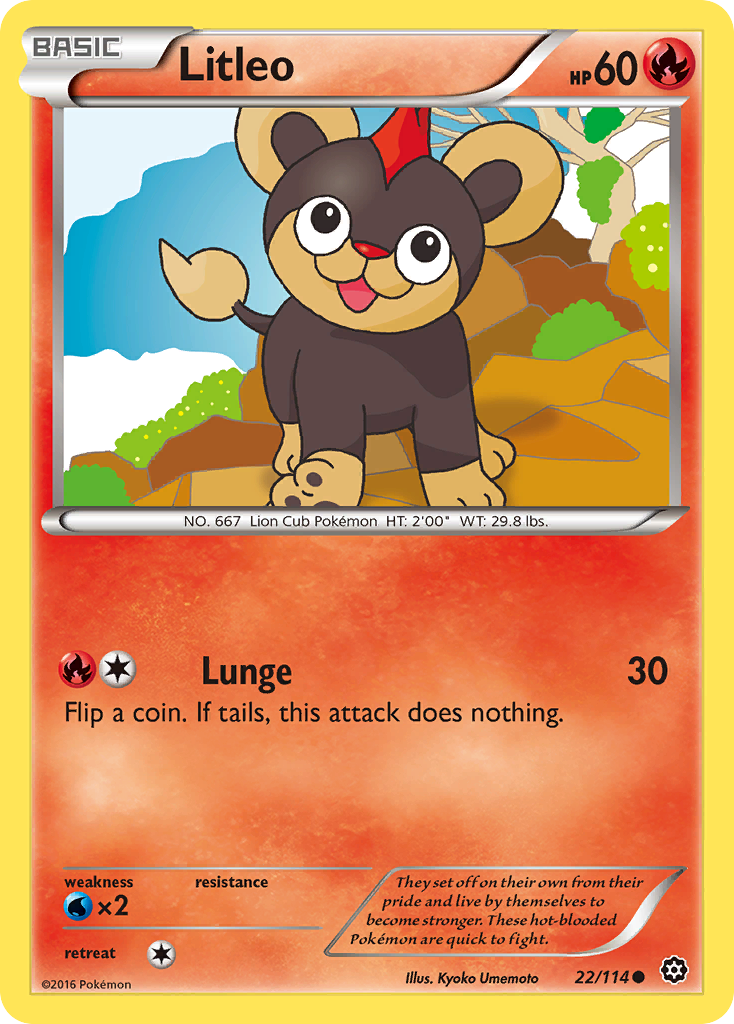 Litleo (22/114) [XY: Steam Siege] | All Aboard Games