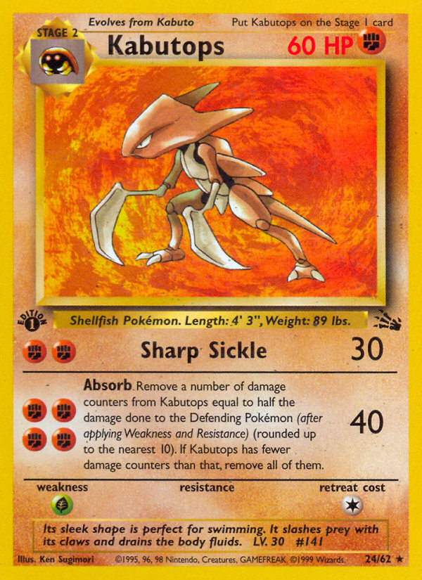 Kabutops (24/62) [Fossil 1st Edition] | All Aboard Games