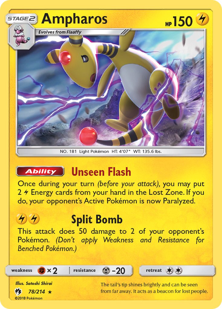 Ampharos (78/214) (Theme Deck Exclusive) [Sun & Moon: Lost Thunder] | All Aboard Games