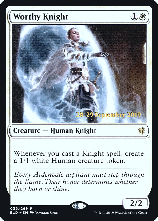 Worthy Knight  [Throne of Eldraine Prerelease Promos] | All Aboard Games
