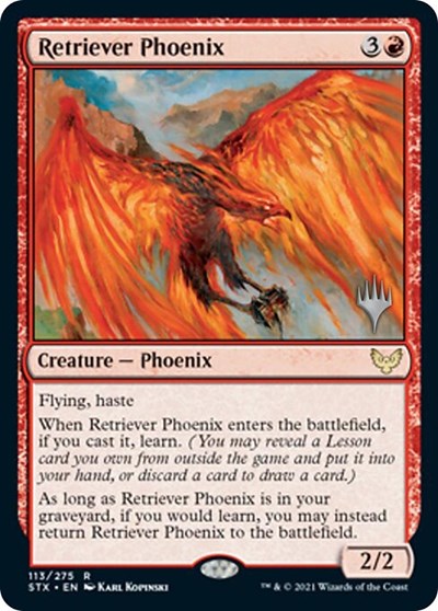 Retriever Phoenix (Promo Pack) [Strixhaven: School of Mages Promos] | All Aboard Games