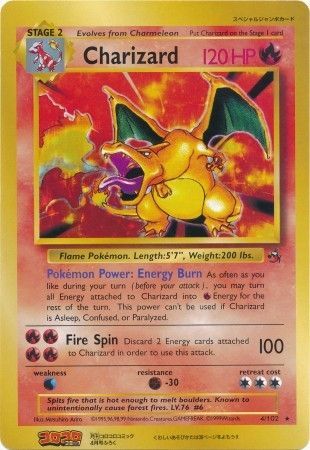 Charizard (4/102) (CoroCoro Promo) (Jumbo Card) [Base Set Unlimited] | All Aboard Games