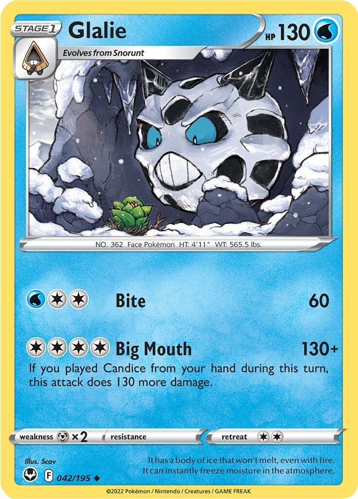 Glalie (042/195) [Sword & Shield: Silver Tempest] | All Aboard Games