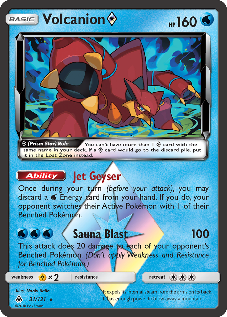 Volcanion (31/131) (Prism Star) [Sun & Moon: Forbidden Light] | All Aboard Games