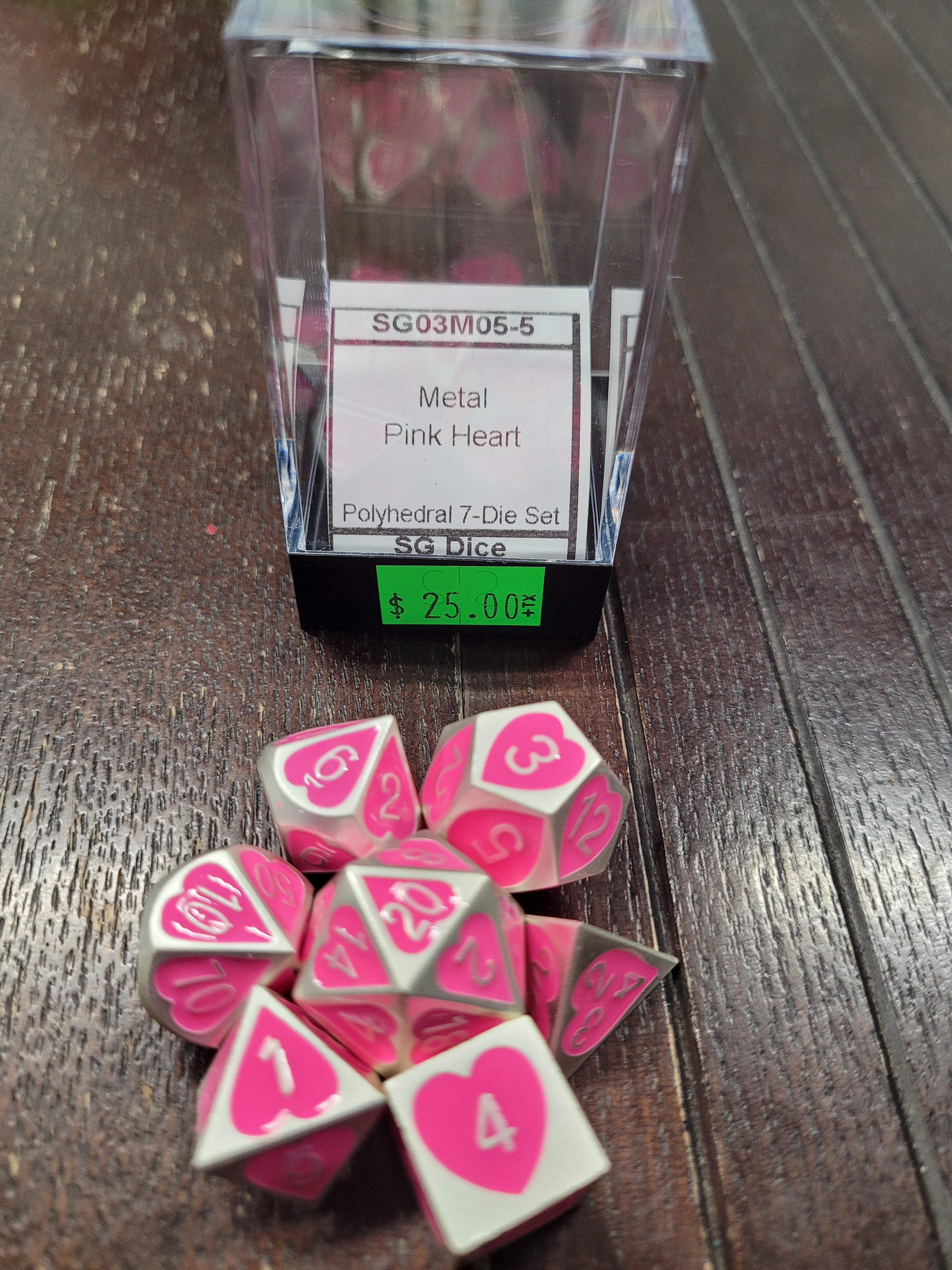 7pc Metal Pink Heart w/ Aluminum - SG03M05-5 | All Aboard Games