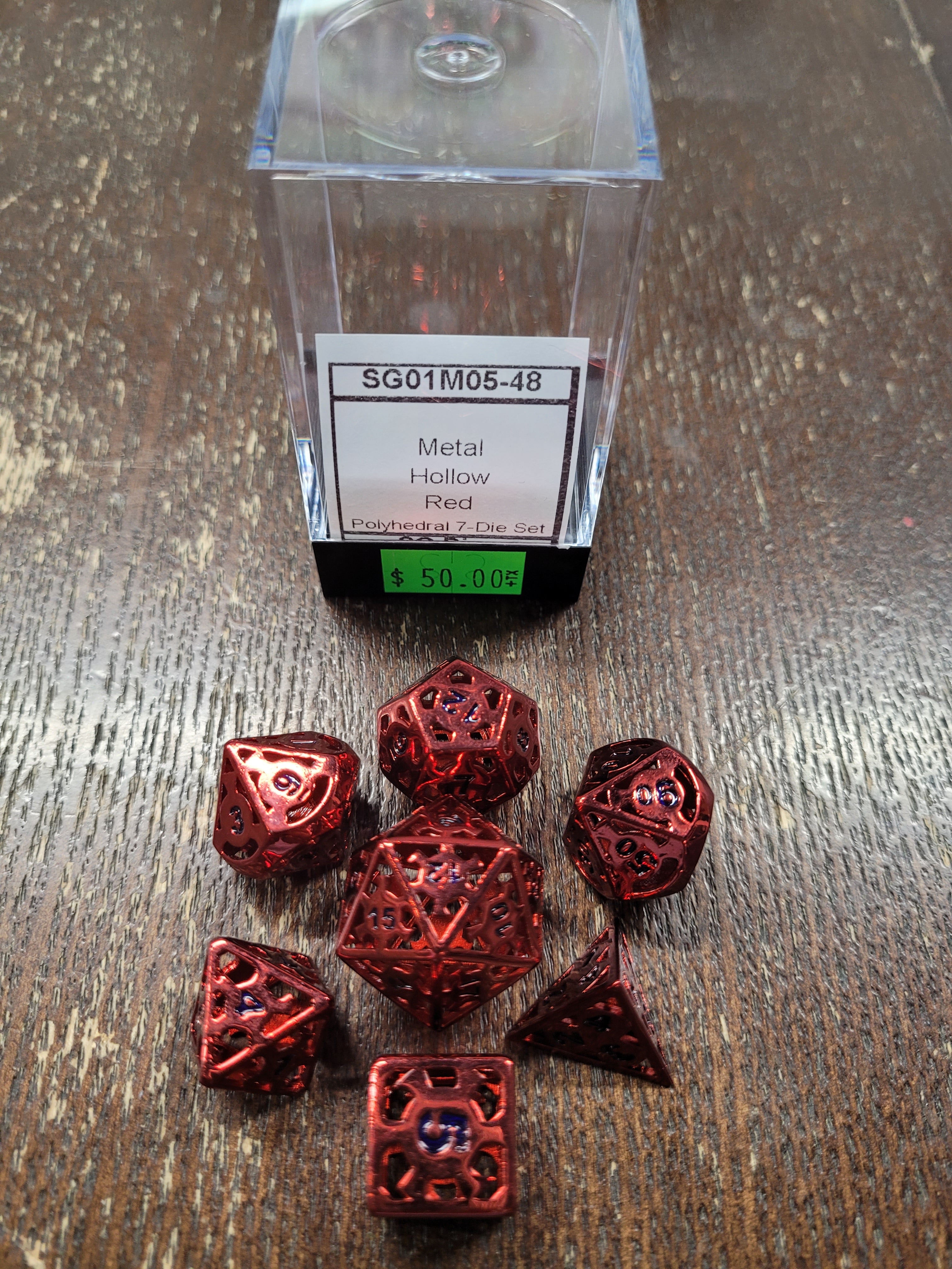 7pc Metal Hollow Red w/ Black - SG01M05-48 | All Aboard Games
