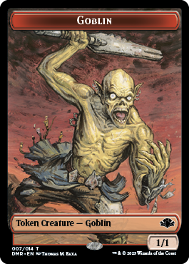 Goblin // Squirrel Double-Sided Token [Dominaria Remastered Tokens] | All Aboard Games