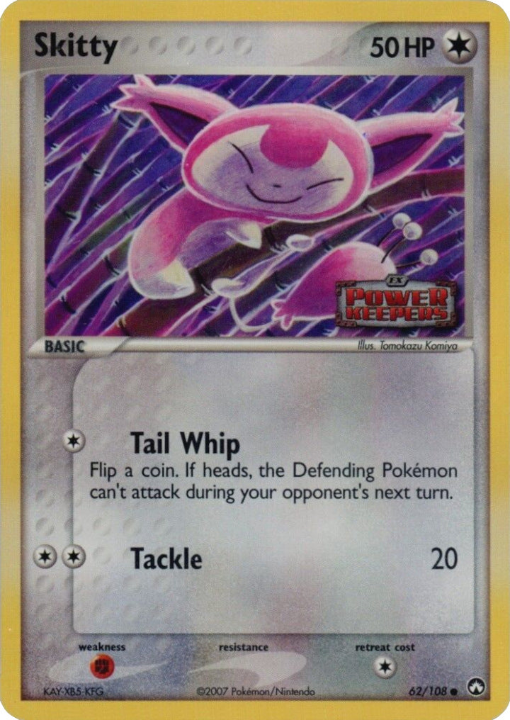 Skitty (62/108) (Stamped) [EX: Power Keepers] | All Aboard Games