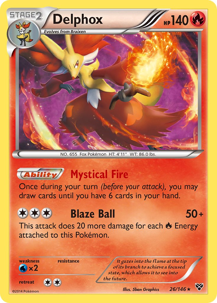 Delphox (26/146) (Cosmos Holo) (Blister Exclusive) [XY: Base Set] | All Aboard Games