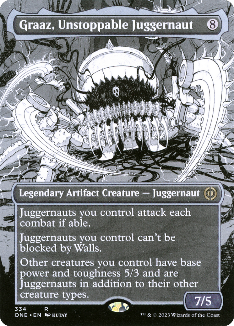 Graaz, Unstoppable Juggernaut (Borderless Manga) [Phyrexia: All Will Be One] | All Aboard Games
