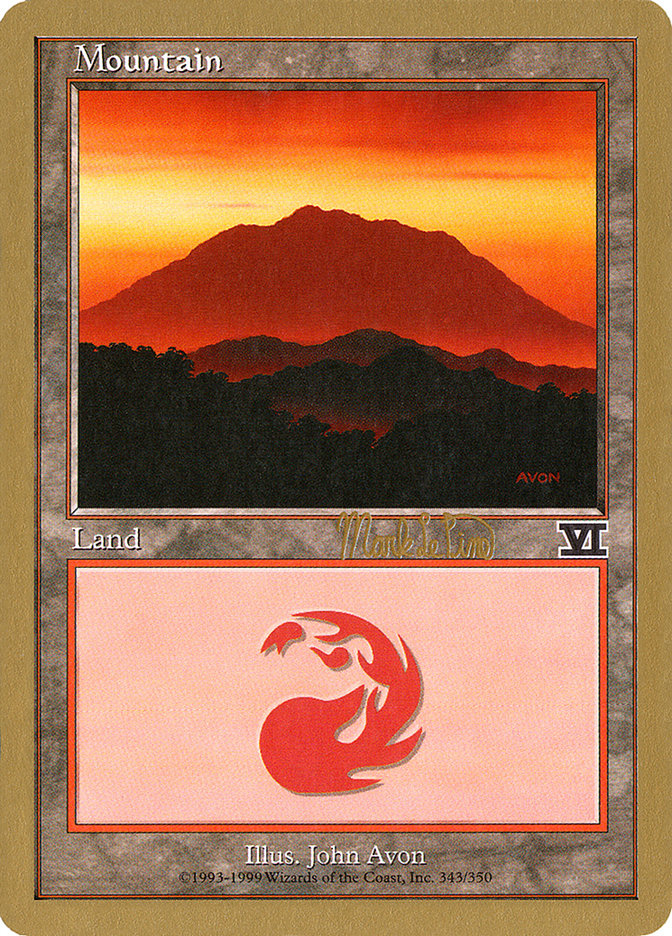 Mountain (mlp346a) (Mark Le Pine) [World Championship Decks 1999] | All Aboard Games