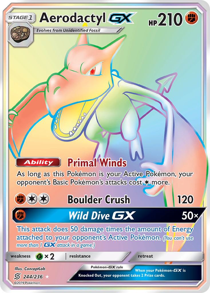 Aerodactyl GX (244/236) [Sun & Moon: Unified Minds] | All Aboard Games