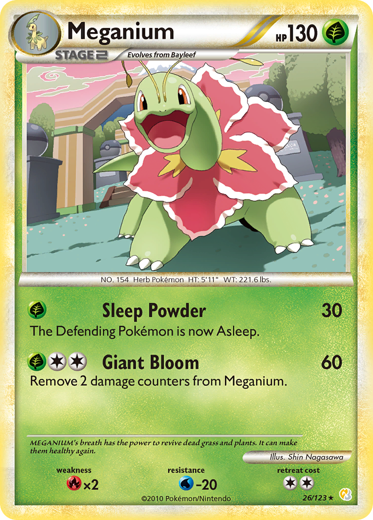 Meganium (26/123) [HeartGold & SoulSilver: Base Set] | All Aboard Games