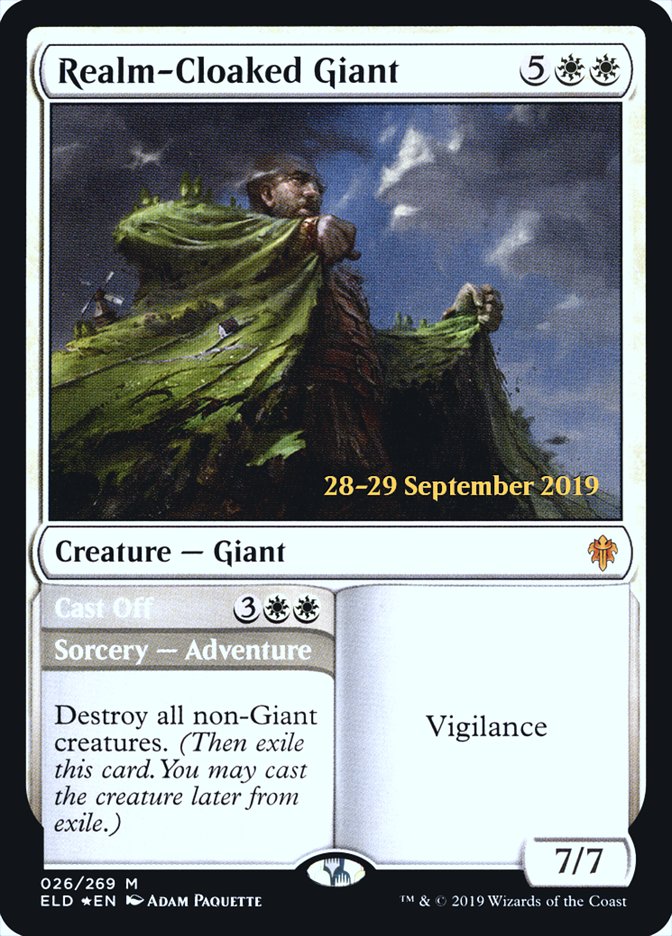 Realm-Cloaked Giant // Cast Off  [Throne of Eldraine Prerelease Promos] | All Aboard Games